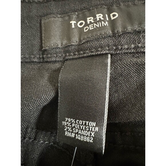 NEW Torrid Curvy Skinny Ankle Jeans Stretch Black Plus Size 18 Regular Dark Wash - Picture 6 of 11